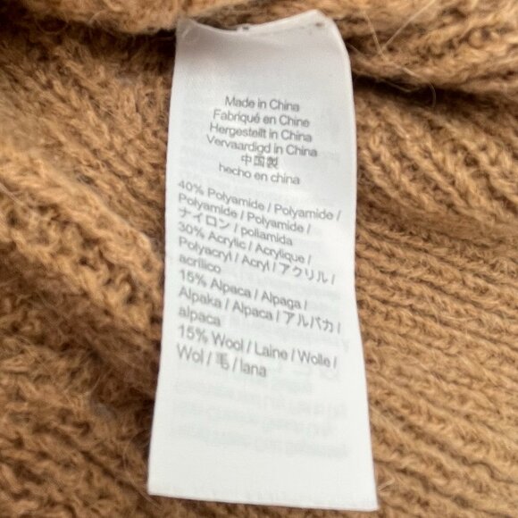 J.Crew Balloon-Sleeve Cable-Knit Pullover Sweater alpaca wool blend cottagecore - Picture 3 of 6